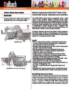 Nalbach NECOSORT Bottle Unscrambler Brochure