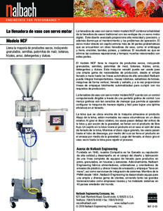 Nalbach Cup Filler Spanish Brochure